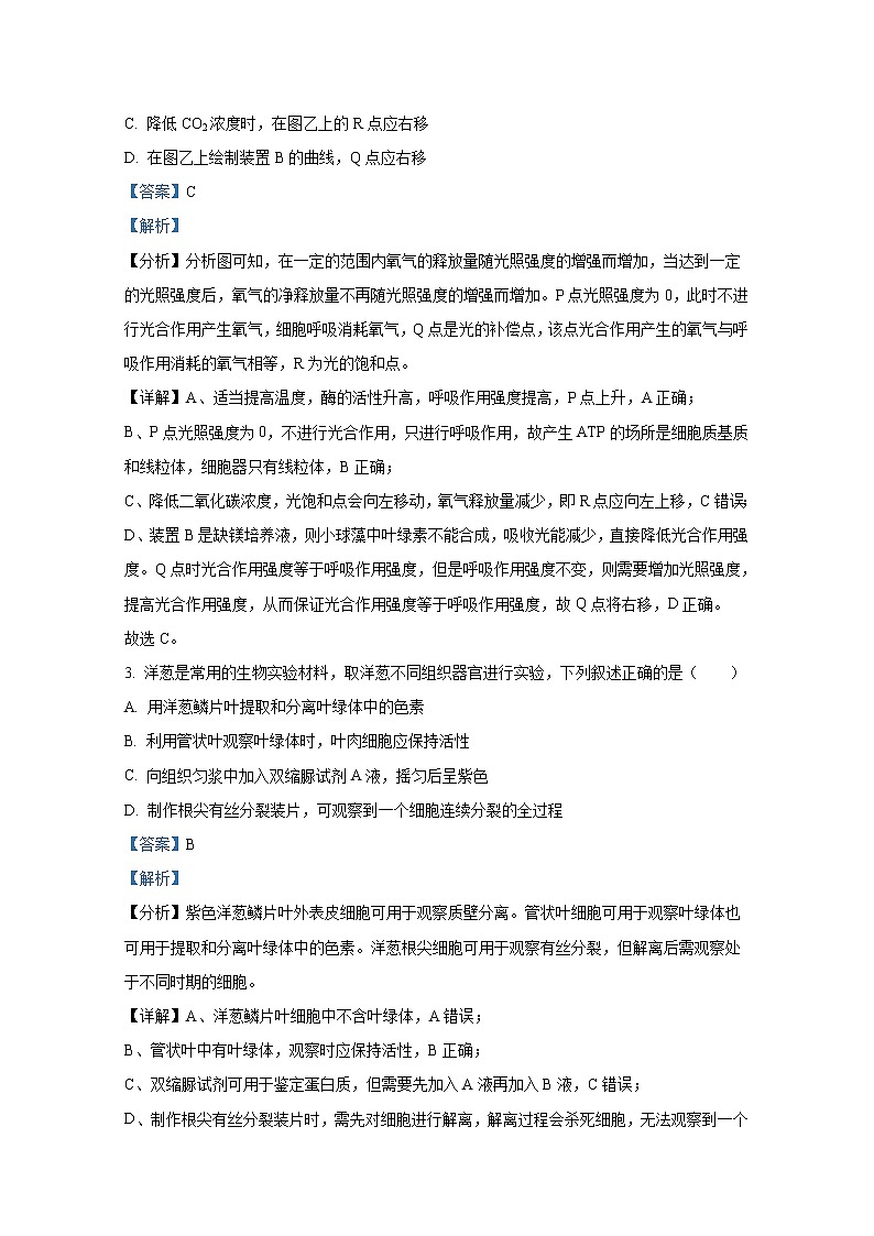 四川省内江市第六中学2022-2023学年高三生物上学期第二次月考试题(Word版附解析)第2页