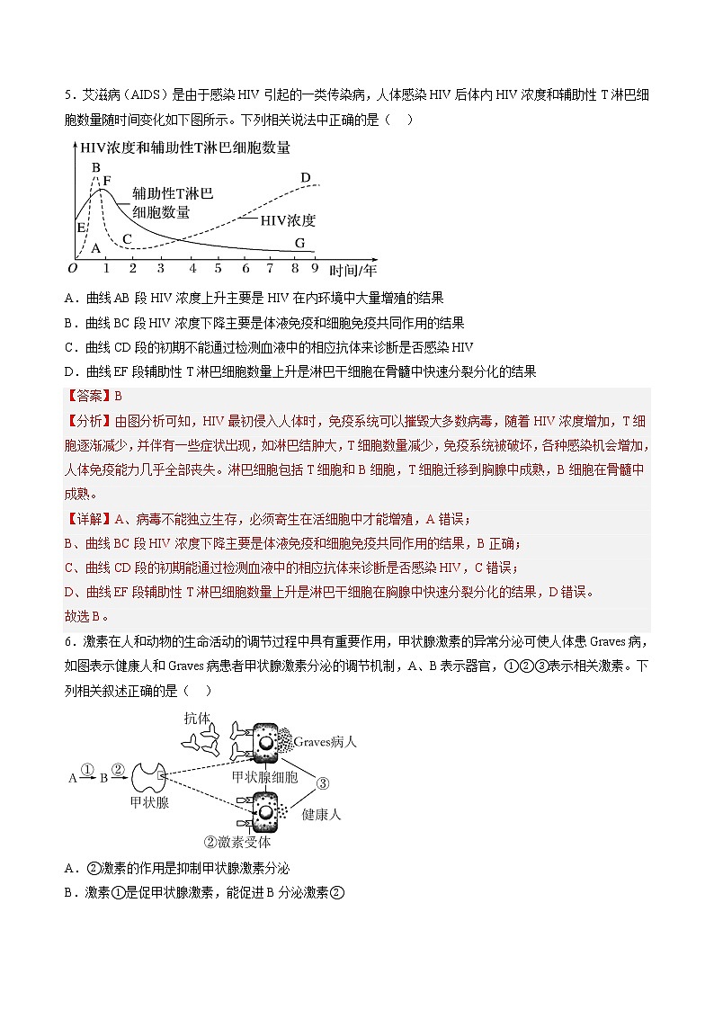 4.3 免疫失调(练习题)(含答案解析)第3页