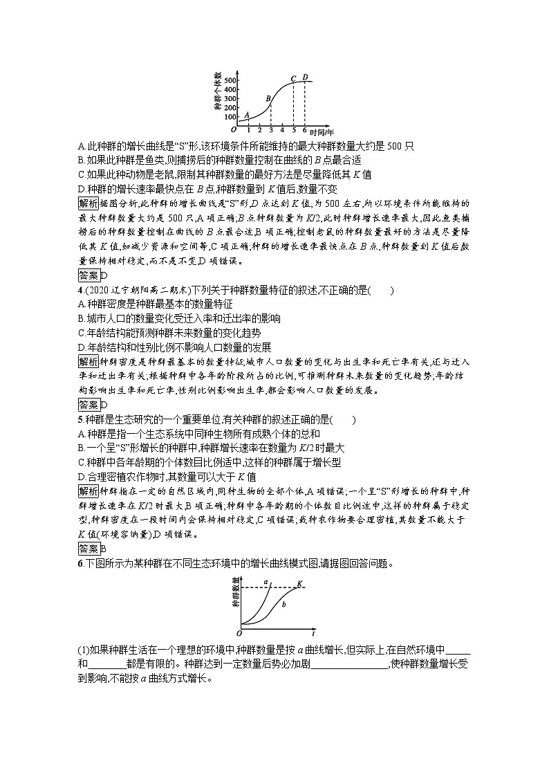 高中生物选择性必修二 课后提升训练:第1章 第3节 影响种群数量变化的因素第2页