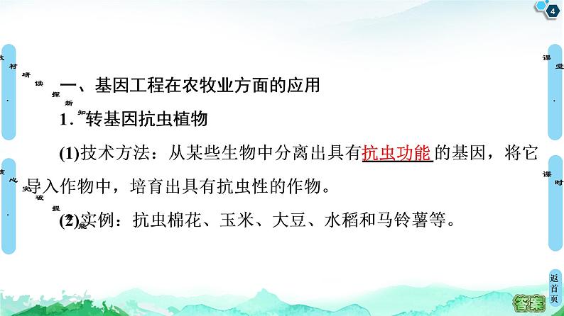 高中生物选择性必修三 第3章 第3节 基因工程的应用 课件第4页