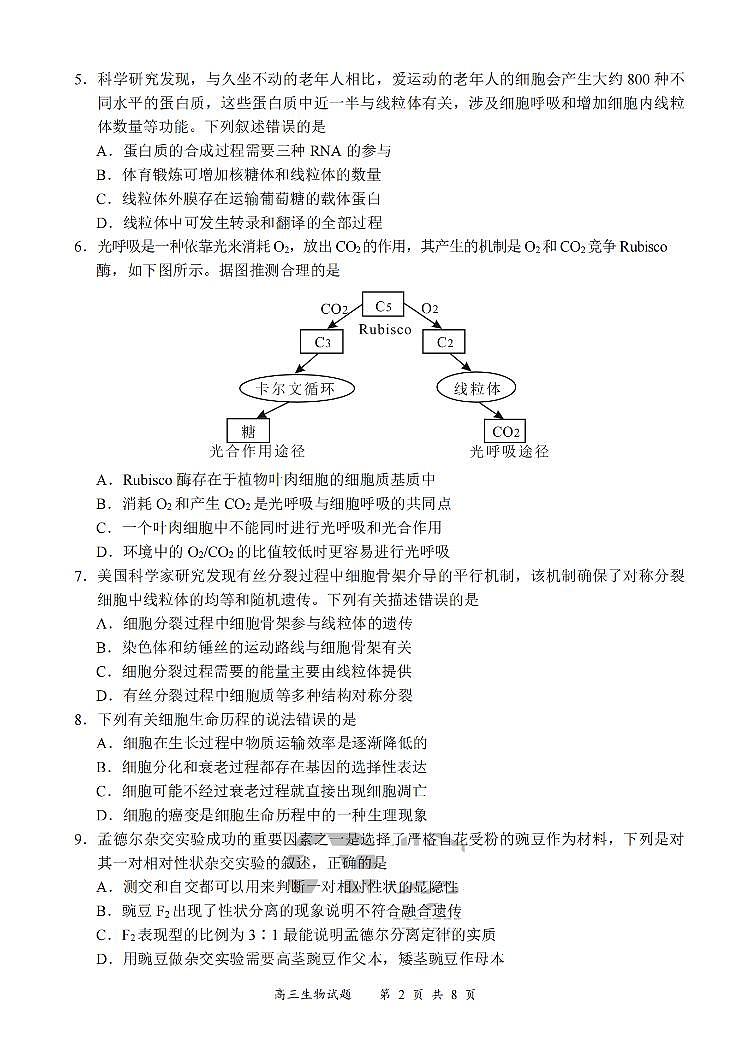 生物试题第2页