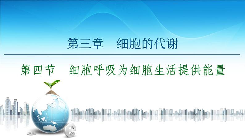 高中生物新浙科版必修1 第3章 第4节 细胞呼吸为细胞生活提供能量 课件(116张)01