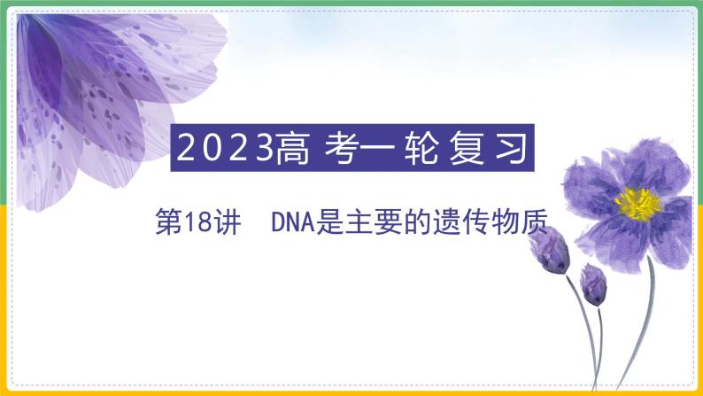 【备战2023高考】生物总复习——专题18《DNA是主要的遗传物质》课件（新教材新高考）01