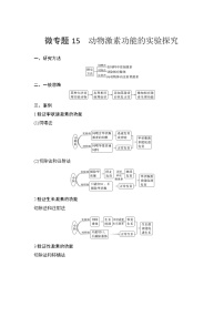 高考生物微专题（通用版）微专题15 动物激素功能的实验探究