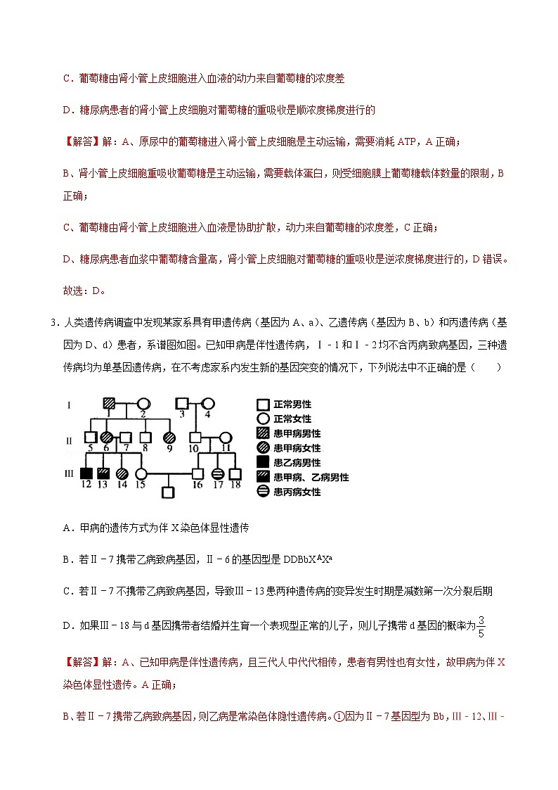 高中生物黄金卷09-【赢在高考•黄金20卷】备战2021高考生物全真模拟卷(新课标)(有答案)第2页