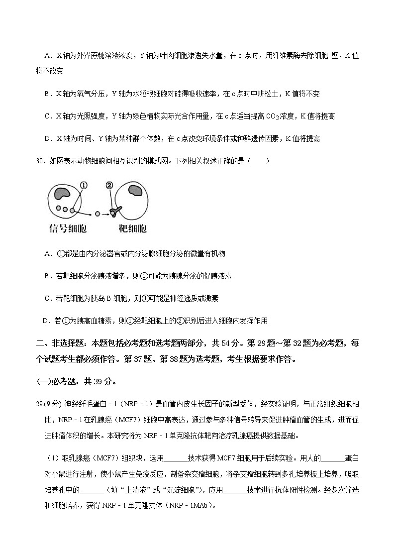 高中生物黄金卷11-【赢在高考•黄金20卷】备战2021高考生物全真模拟卷(新课标)(无答案)第3页