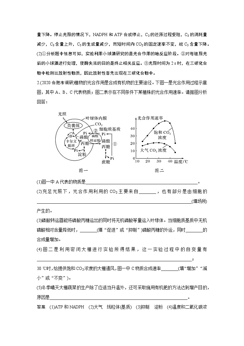 高中生物热点微练11 二轮专题光合作用与细胞呼吸的综合运用第2页
