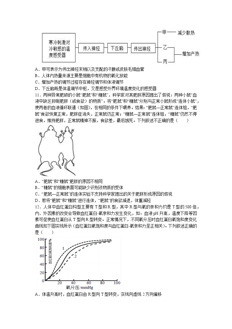 山东省济南市历城二中2022-2023学年高二上学期期中生物试题03