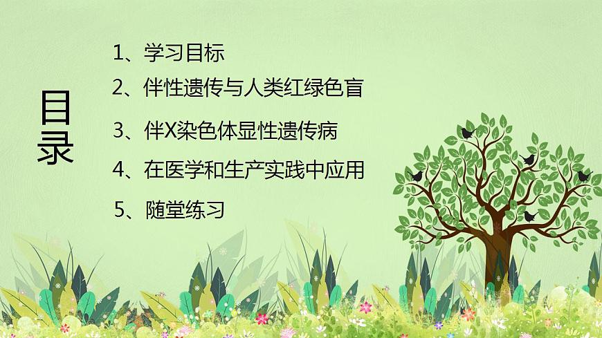 2019人教版高中生物必修二2.3《伴性遺傳》課件第2頁