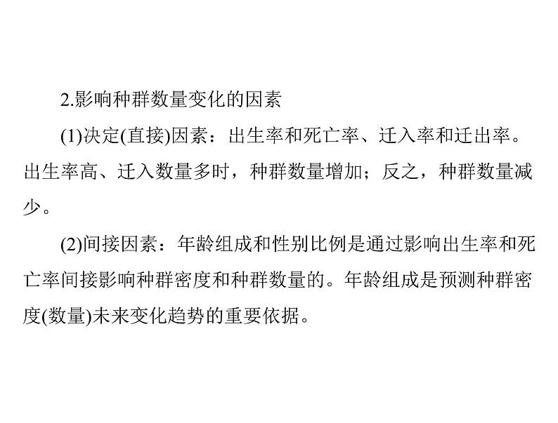 2022年《南方新课堂 高考总复习》生物 必修3 第4章 第1、2节 种群的特征、种群数量的变化课件第8页