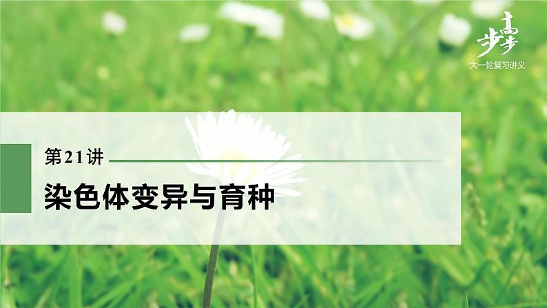高中生物2022年高考生物一轮复习 第7单元 第21讲 染色体变异与育种课件PPT第1页