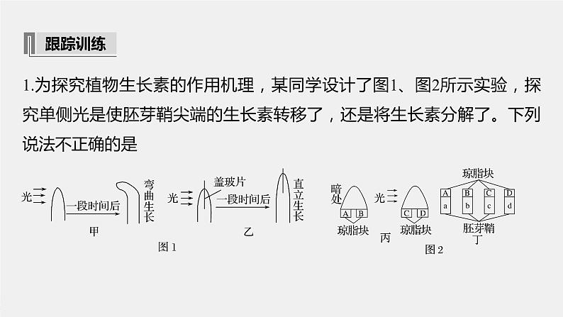 高中生物2022年高考生物一轮复习 第8单元 第27讲 热点题型九 植物激素调节的相关实验探究课件PPT第8页