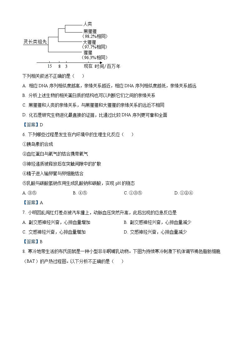 湖南省名校联考联合体2021-2022学年高二生物上学期期末考试试题(Word版附答案)第2页