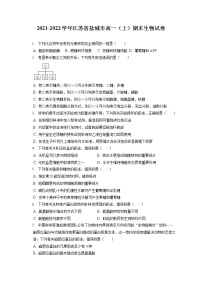 2021-2022学年江苏省盐城市高一（上）期末生物试卷（含答案解析）