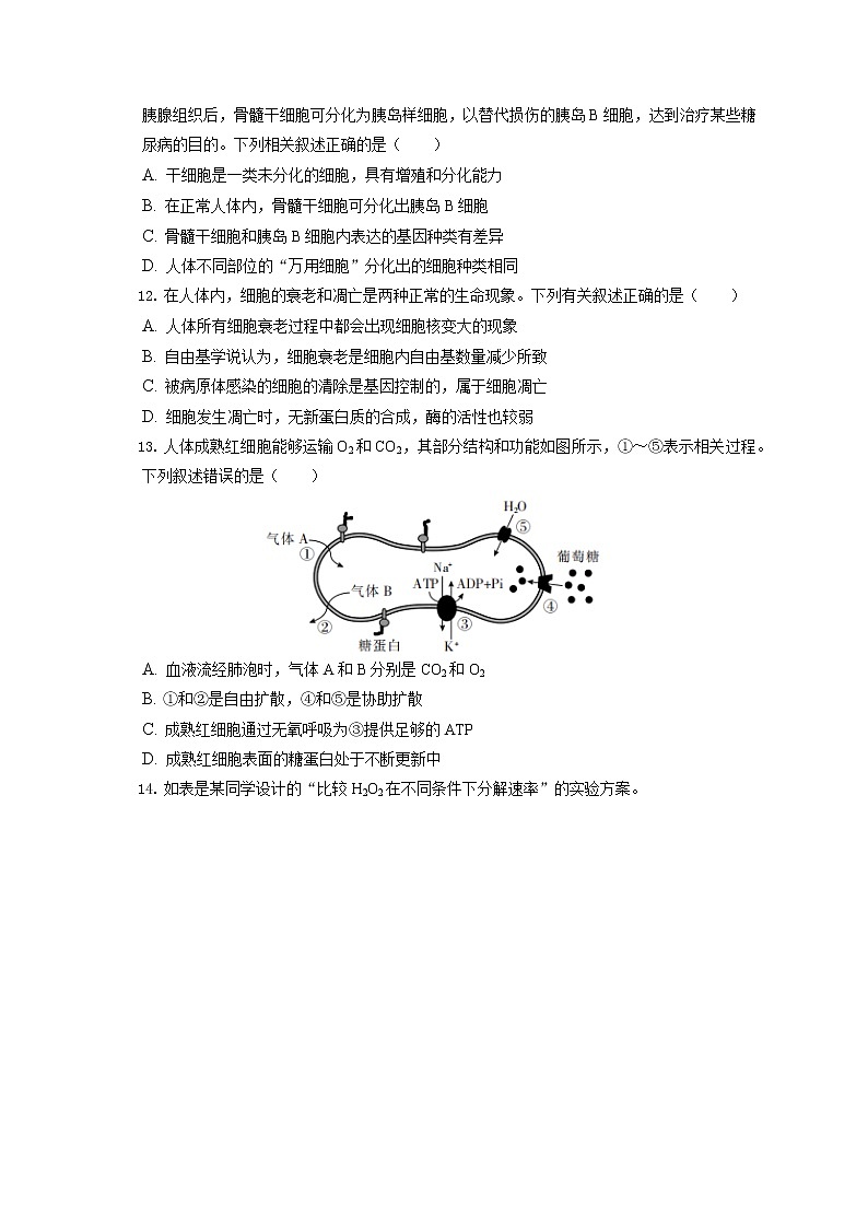 2021-2022学年江西省宜春市高一(上)期末生物试卷(含答案解析)第3页