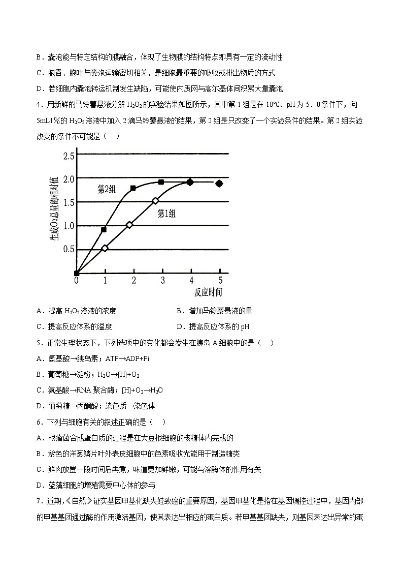 重庆市第一中学2022-2023学年高三上学期12月月考生物试题(Word版附答案)第2页