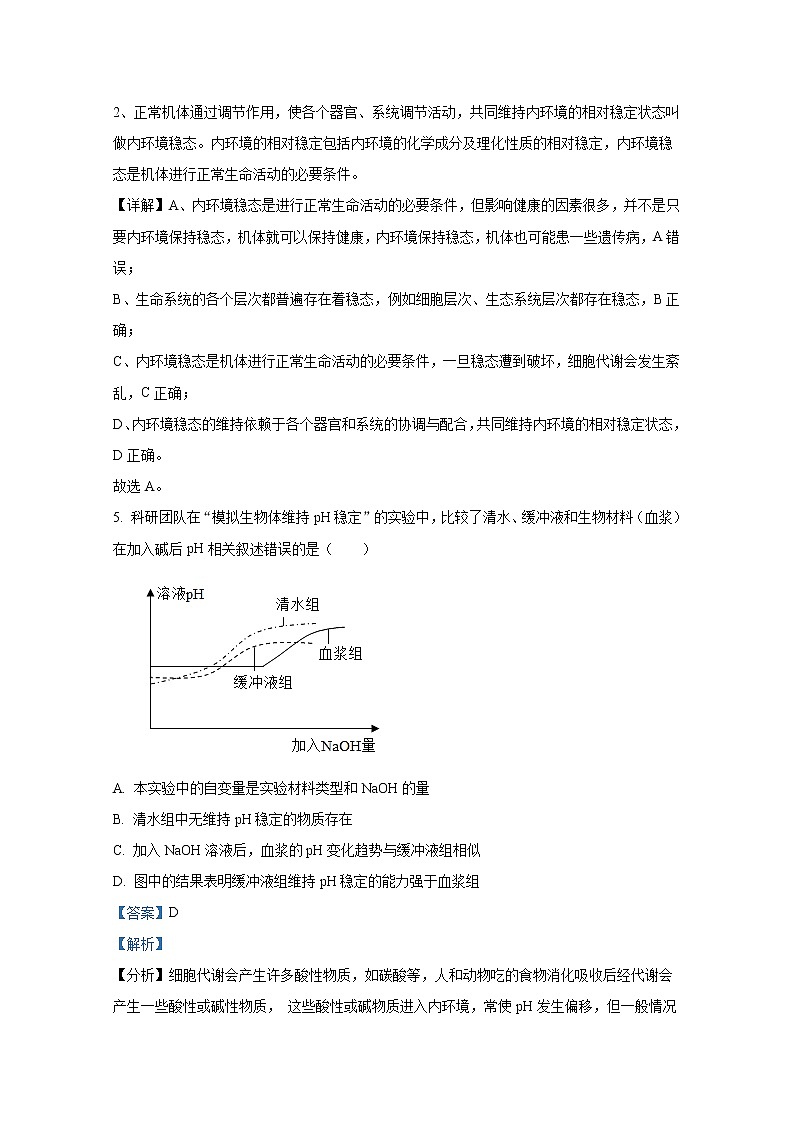 湖北省宜昌市协作体2022-2023学年高二生物上学期期中试题(Word版附解析)第3页