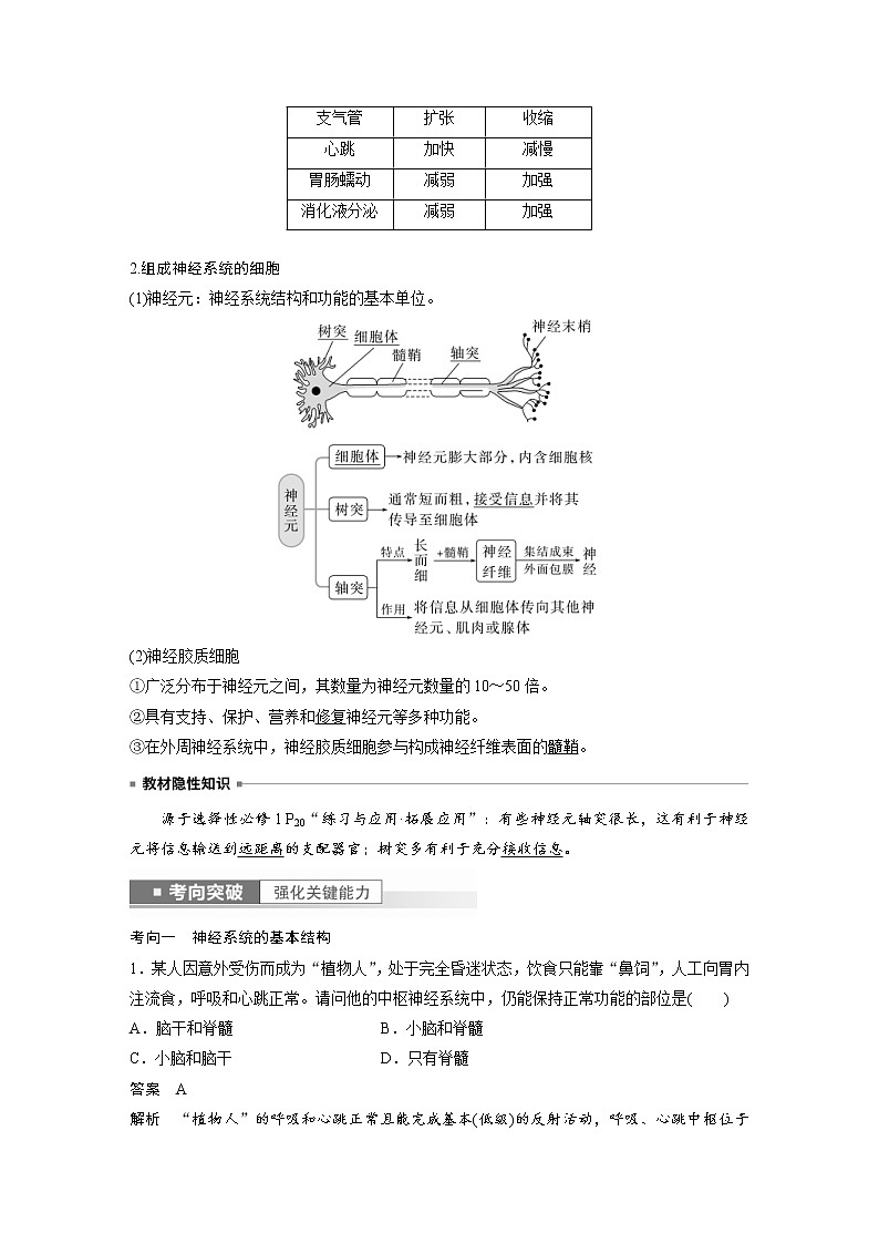 (新高考)2023年高考生物一輪復(fù)習(xí)講義第8單元第2課時(shí)神經(jīng)調(diào)節(jié)的結(jié)構(gòu)基礎(chǔ)及基本方式(含解析)第3頁