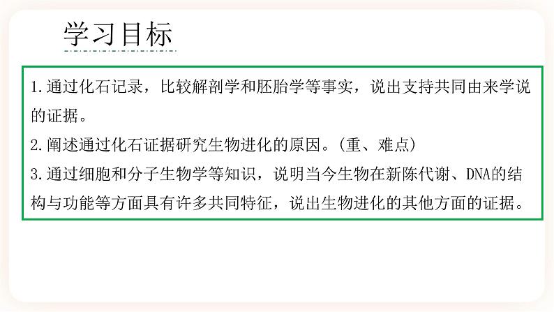 6.1 生物有共同祖先的证据 课件第2页