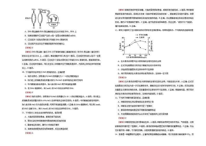 (新高考)高考考前冲刺卷生物(十)(解析版)第3页