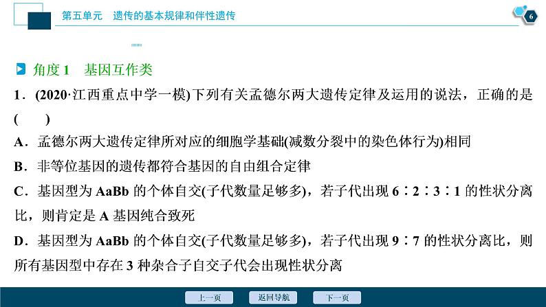 (新高考)高考生物一轮复习讲义课件加强提升课(4)基因自由组合定律的拓展题型突破 (含解析)第7页