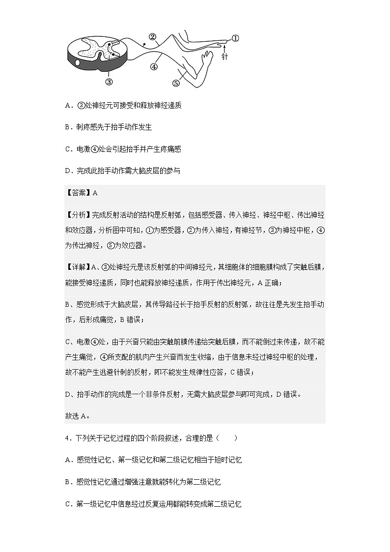 2022-2023学年安徽师范大学附中高二上学期期中考查生物试题含解析第3页