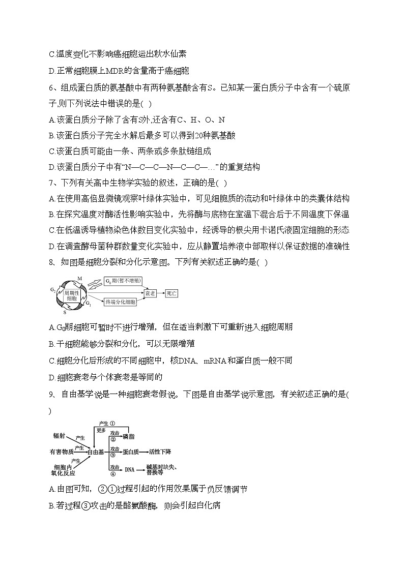 黑龙江省八校2022届高三上学期期末联合考试生物试卷(含答案)02