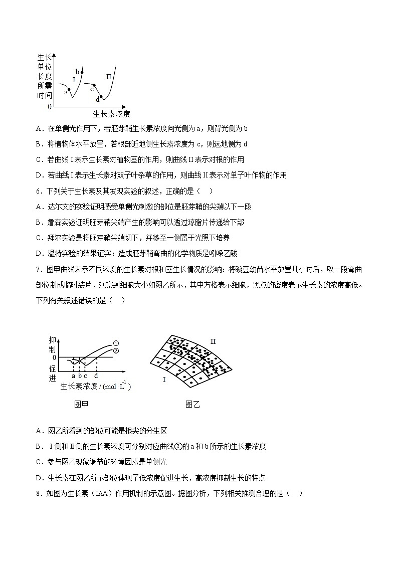 5.1 植物生长素(课时作业)(原卷版)第2页
