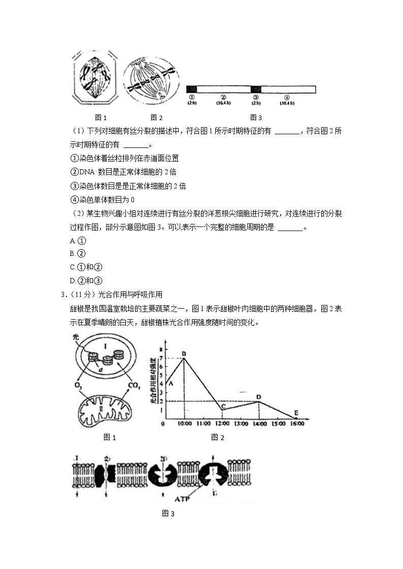 2022-2023学年上海市松江二中高二上学期期中考试生物试题第2页