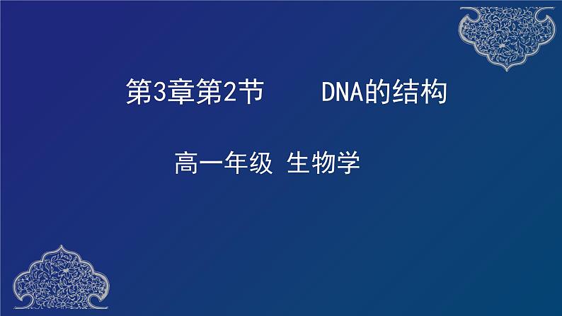部编生物必修第2册(课件)8 DNA的结构01