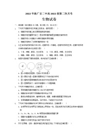 2022-2023学年四川省广安市第二中学校高一上学期第二次月考生物试题