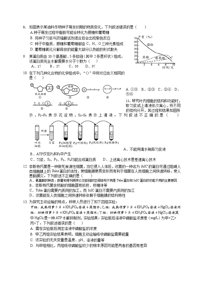 2023湖北省云学新高考联盟高一上学期期末联考试题生物含答案02