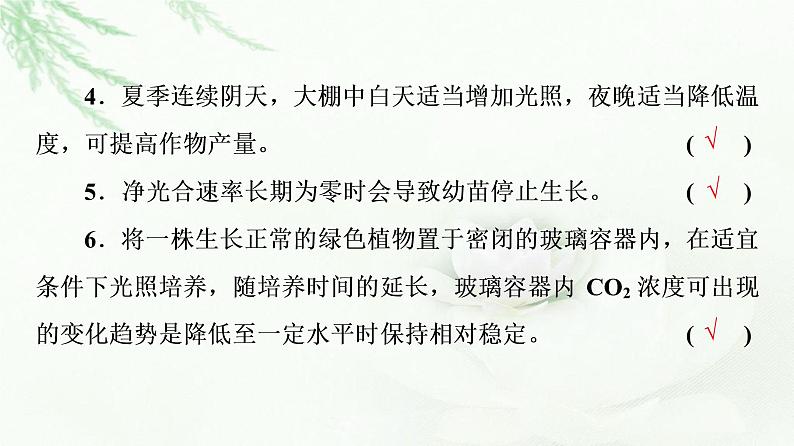 2023届高考生物二轮复习微专题2光合作用和细胞呼吸课件第8页
