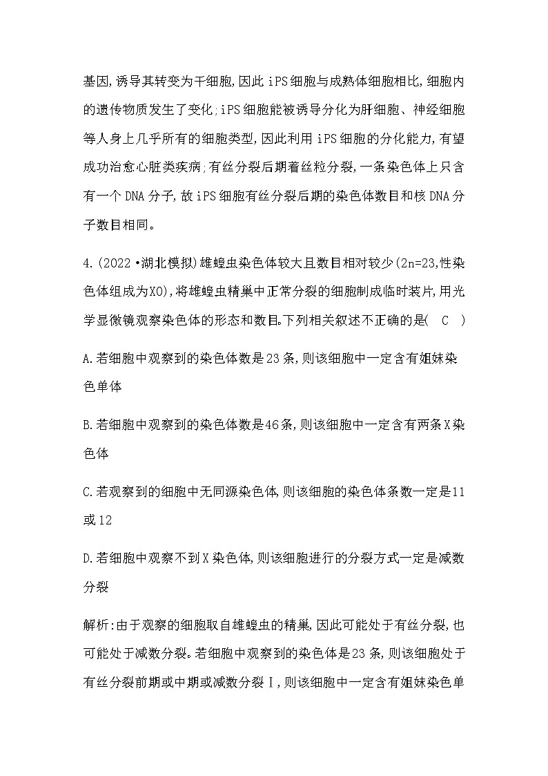 2023届高考生物二轮复习3细胞的生命历程作业含答案第3页