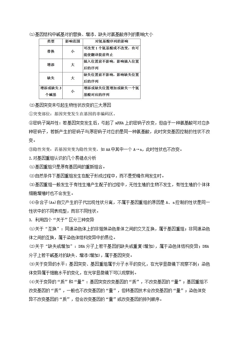 解密07 生物的变异、育种与进化(讲义)-【高频考点解密】高考生物二轮复习讲义+分层训练(全国通用)02