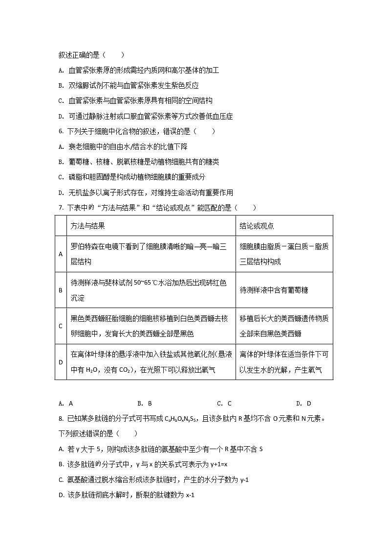 2021-2022学年山东省鄄城县第一中学高二下学期第二次月考生物试题(Word版)第2页