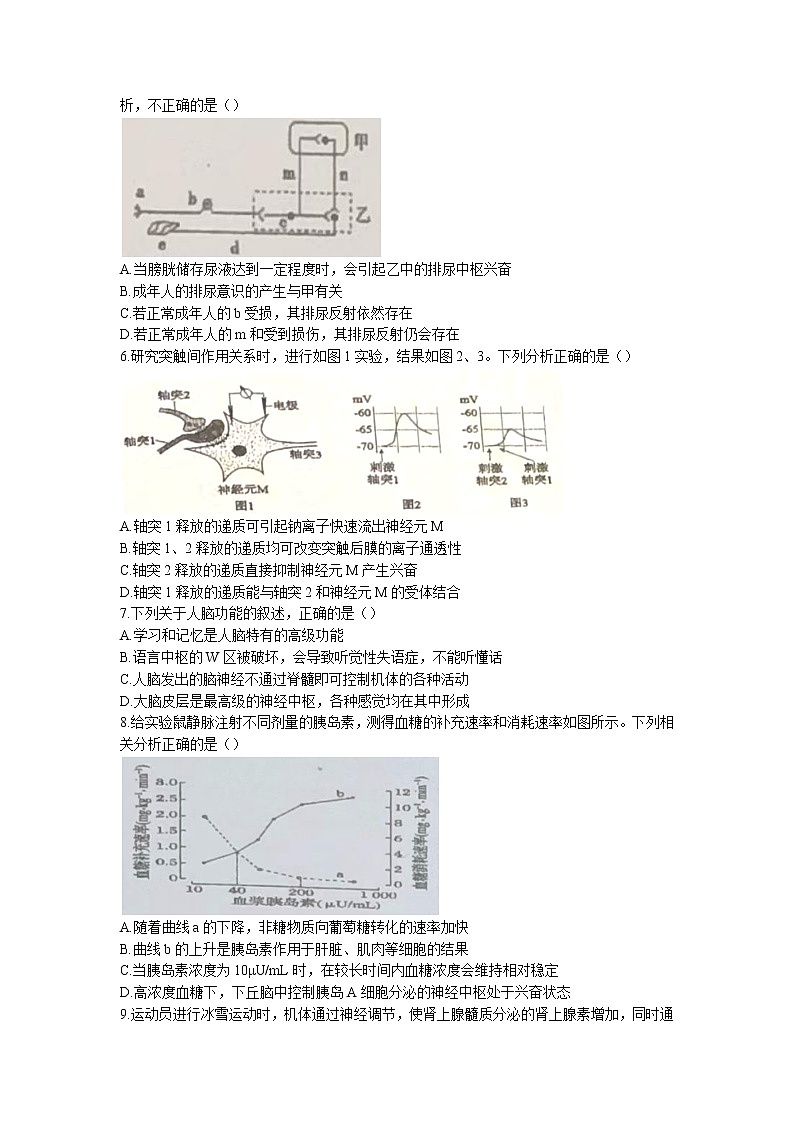 2022-2023学年辽宁省六校协作体高二上学期期中生物试题02