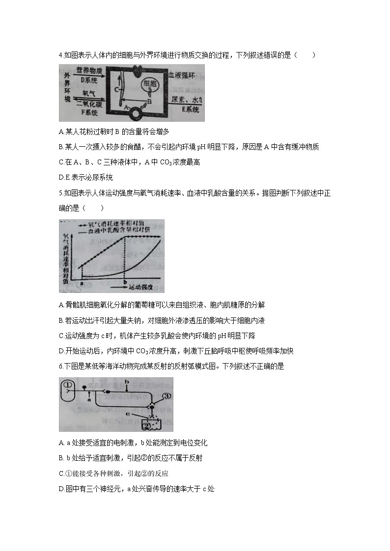 2022-2023学年湖北省红安县第一中学高二上学期9月月考生物试题(Word版)第2页