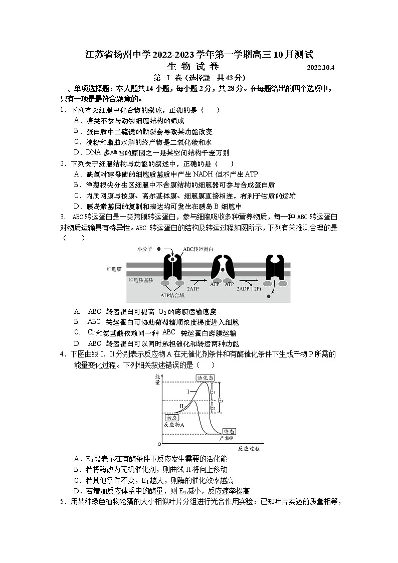 生物试题第1页
