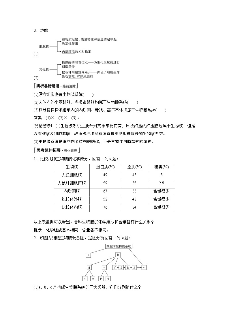 第3章 第2节 第2课时 细胞器之间的协调配合 试卷03
