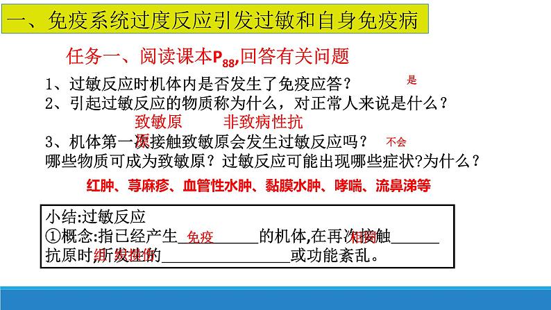 4.4 免疫功能异常引发疾病(精编课件+同步练习)精编高二生物同步备课系列(浙科版2019选择性必修1)05