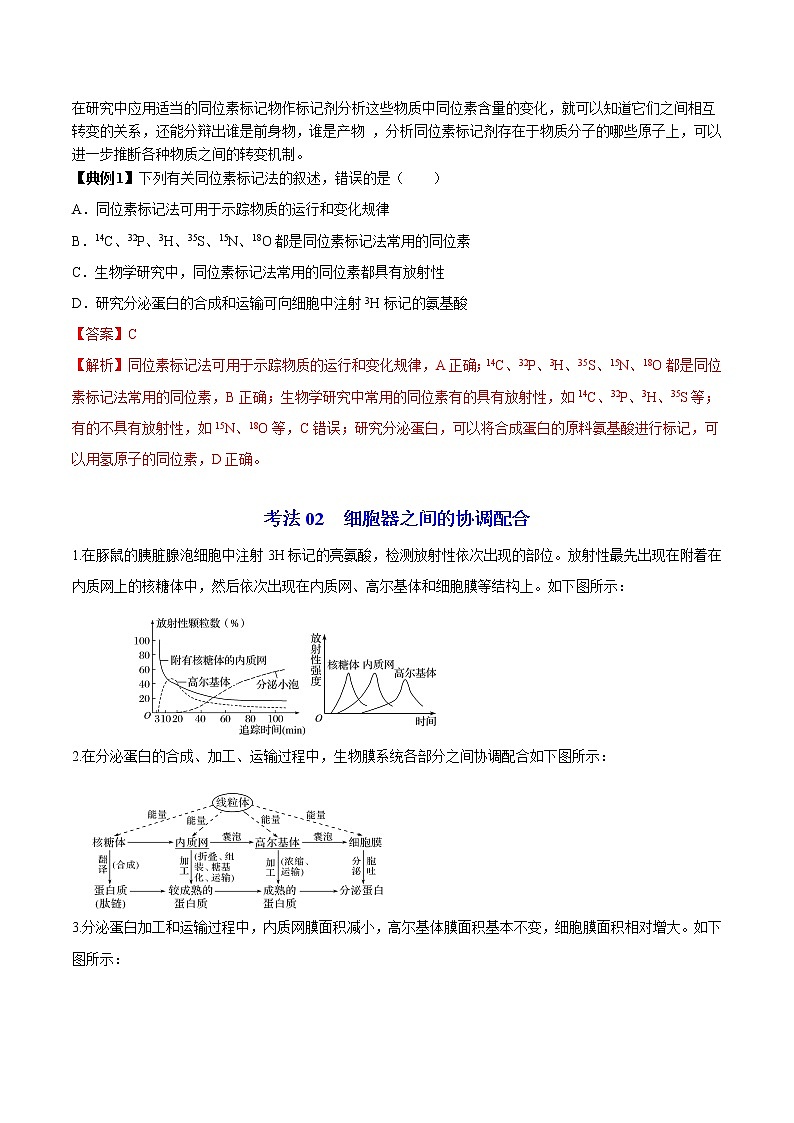 3.2 细胞器之间的分工合作(第2课时)(学生版)-高一生物同步精品讲义(人教2019必修1)第3页