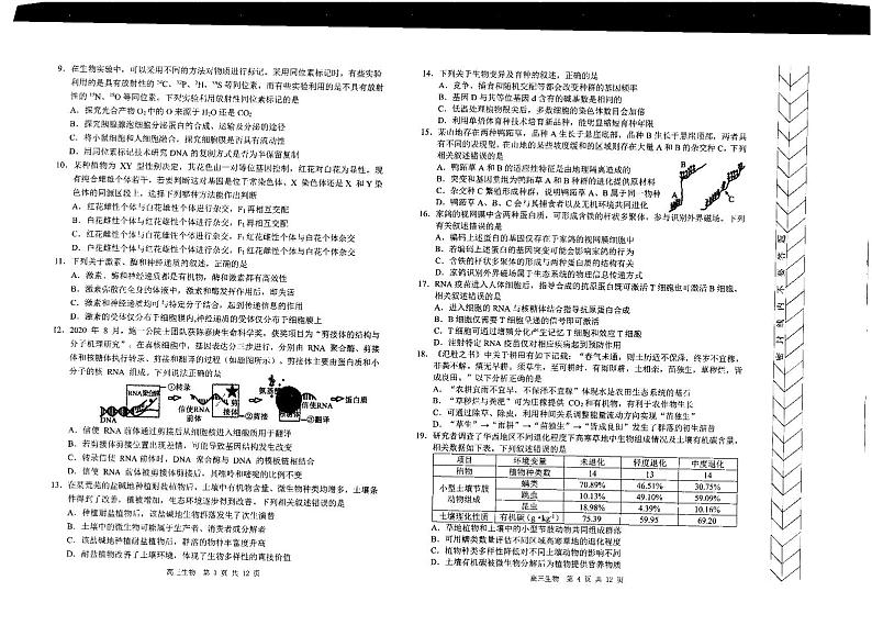 2023赤峰高三上学期期末模拟考试生物PDF版含答案02