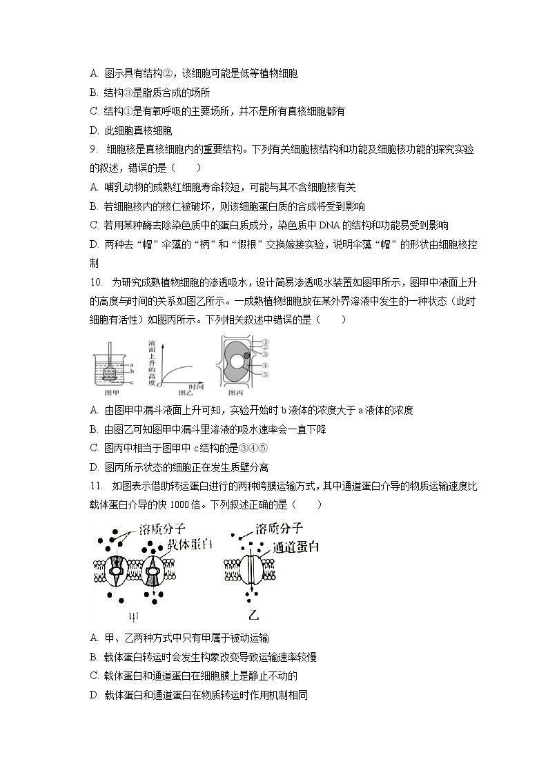 2022-2023学年辽宁省沈阳市和平区东北育才学校高一（上）期末生物试卷（含答案解析）03