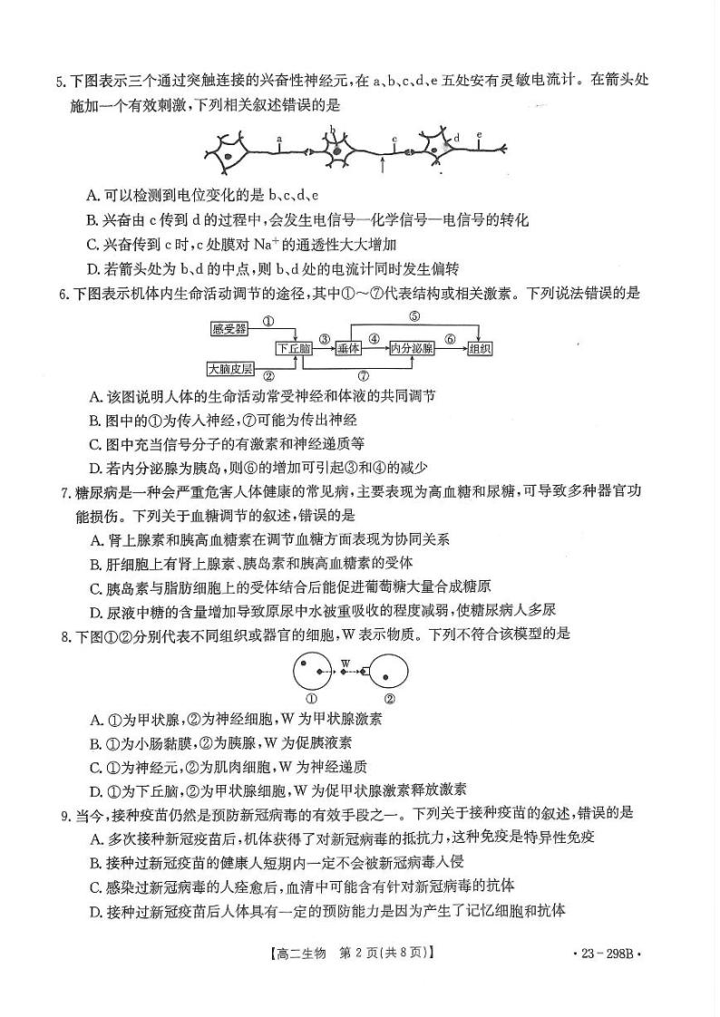 2022-2023学年河南省高二下学期开学考试生物试题 PDF版02