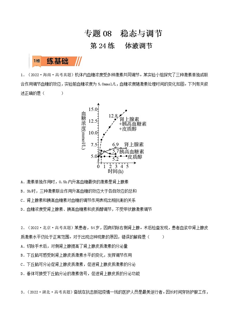 第24练 体液调节(原卷版)第1页