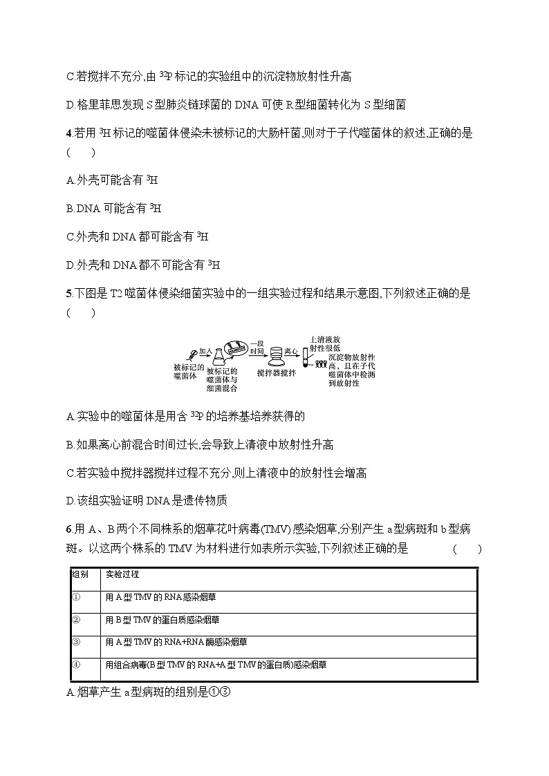 人教版高中生物必修二DNA是主要的遗传物质作业含答案2第2页