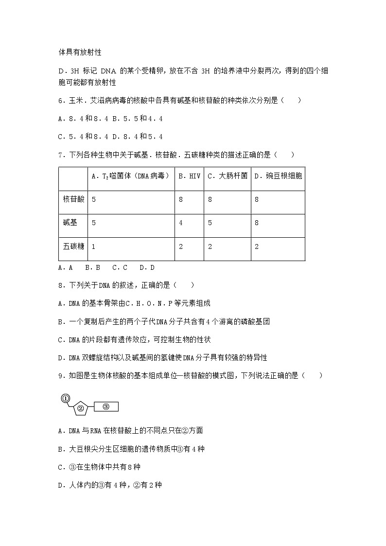 人教版高中生物必修2第2节DNA的结构课时作业含答案4第2页