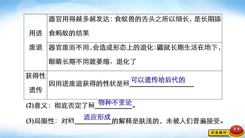 人教版高中生物必修二自然选择与适应的形成课件第8页