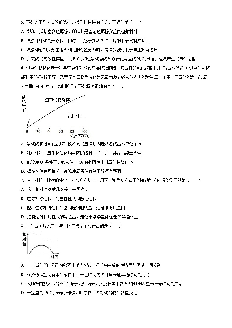2023湖北省荆荆宜仙高三下学期2月联考试题生物含答案第2页